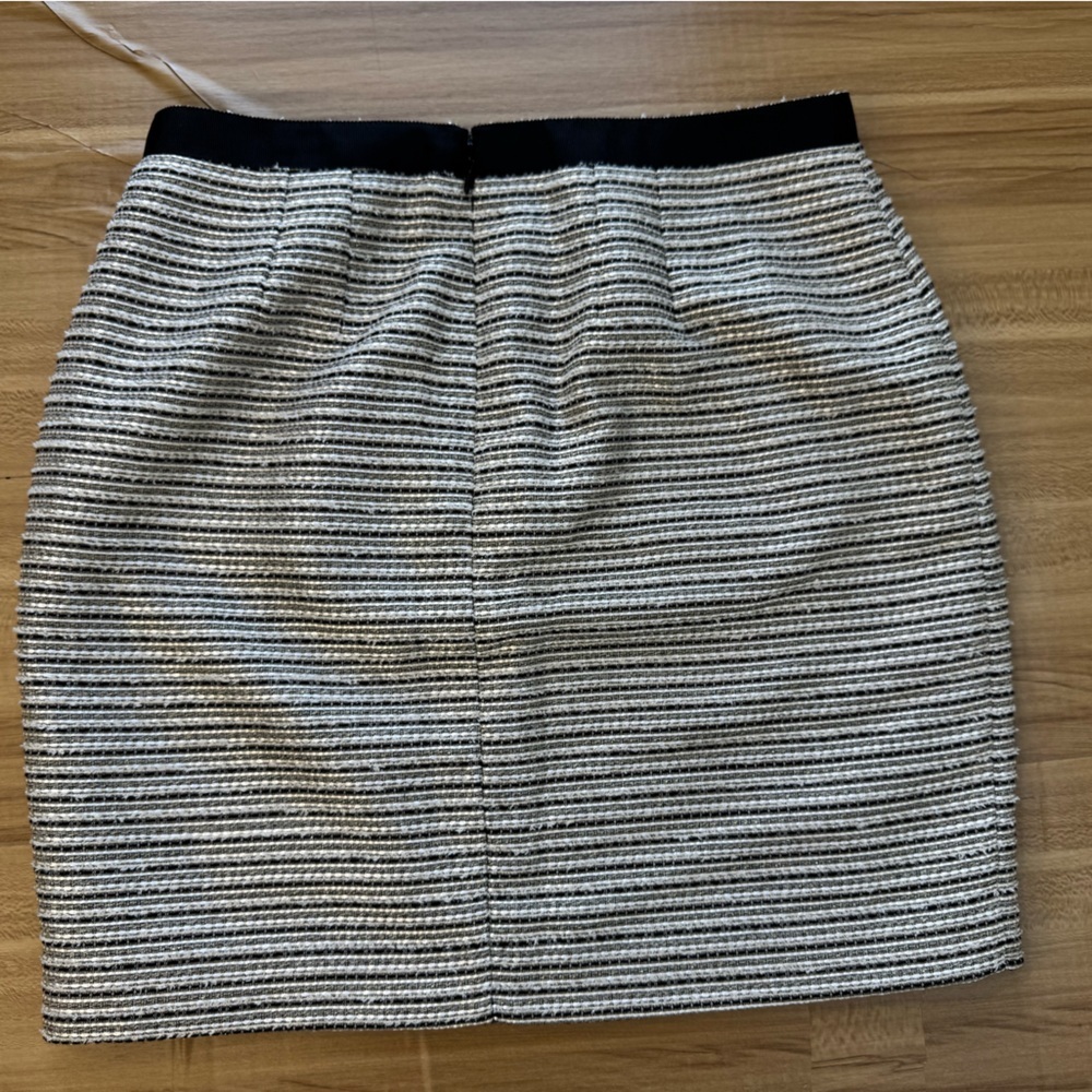 LOFT Black and White Striped Skirt - Picture 2 of 5